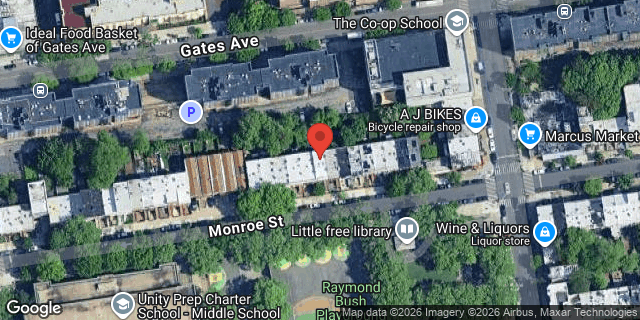 Aerial map of 439 MONROE STREET, Brooklyn