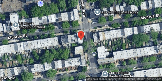 Aerial map of 542 MONROE STREET, Brooklyn