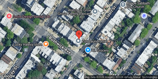 Aerial map of 1285 BUSHWICK AVENUE, Brooklyn