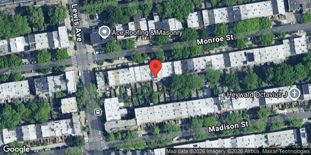 Aerial map of 558A MONROE STREET, Brooklyn