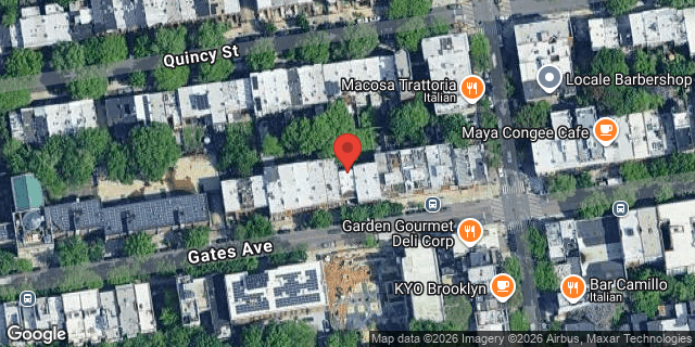 Aerial map of 533 GATES AVENUE, Brooklyn