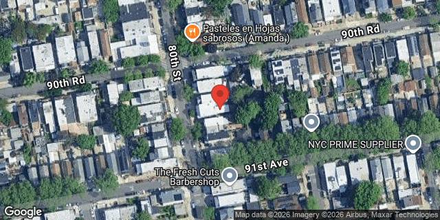Aerial map of 90-33 80 STREET, Queens