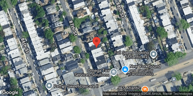 Aerial map of 91-43 87 STREET, Queens