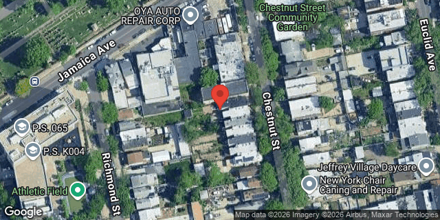 Aerial map of 34 CHESTNUT STREET, Brooklyn