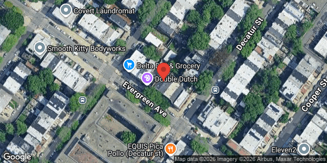 Aerial map of 669 EVERGREEN AVENUE, Brooklyn