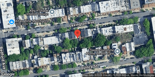 Aerial map of 216 LEXINGTON AVENUE, Brooklyn