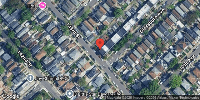 Aerial map of 143-01 GLASSBORO AVENUE, Queens