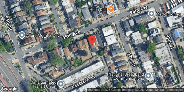 Aerial map of 96-04 95 AVENUE, Queens