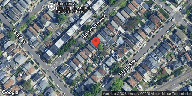 Aerial map of 143-20 GLASSBORO AVENUE, Queens
