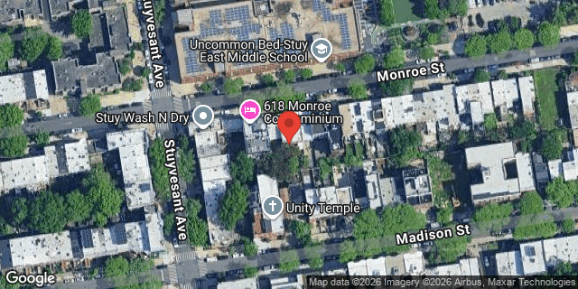 Aerial map of 620A MONROE STREET, Brooklyn
