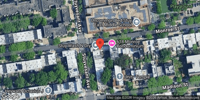Aerial map of 213 STUYVESANT AVENUE, Brooklyn