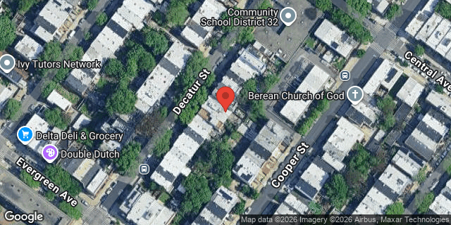 Aerial map of 1134 DECATUR STREET, Brooklyn