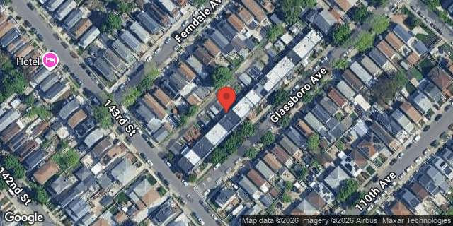 Aerial map of 143-15 GLASSBORO AVENUE, Queens