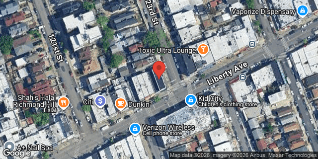 Aerial map of 122-09 LIBERTY AVENUE, Queens