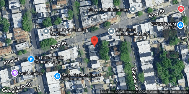 Aerial map of 109 LINCOLN AVENUE, Brooklyn