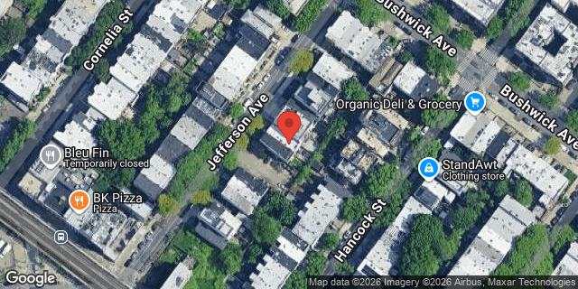 Aerial map of 1058 JEFFERSON AVENUE, Brooklyn