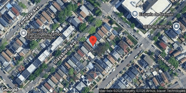 Aerial map of 143-36 GLASSBORO AVENUE, Queens