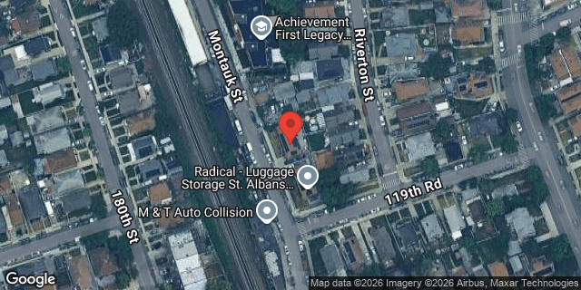 Aerial map of 118-69 MONTAUK STREET, Queens