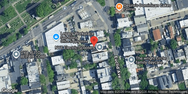 Aerial map of 28 EUCLID AVENUE, Brooklyn