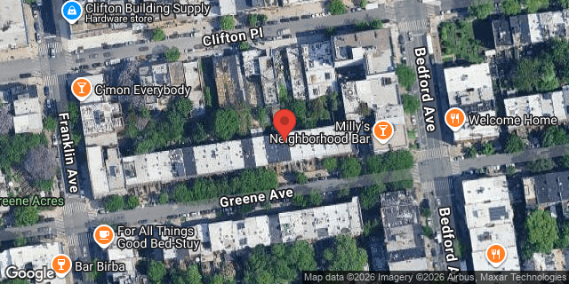 Aerial map of 381 GREENE AVENUE, Brooklyn