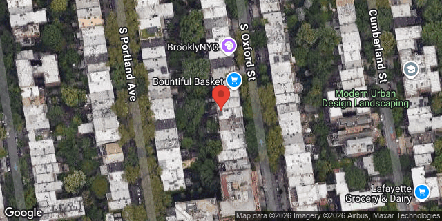 Aerial map of 50 SOUTH OXFORD STREET, Brooklyn