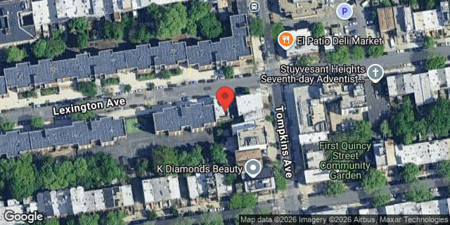 Aerial map of 398 LEXINGTON AVENUE, Brooklyn