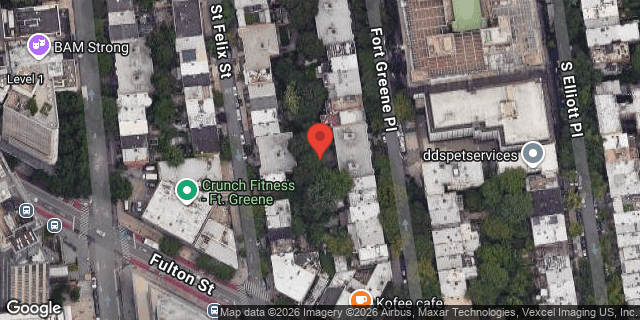 Aerial map of 53 ST FELIX STREET, Brooklyn