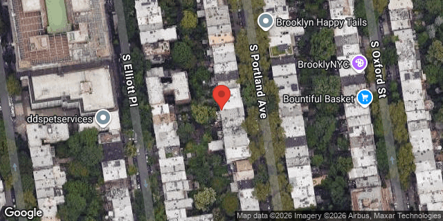 Aerial map of 48 SOUTH PORTLAND AVE, Brooklyn