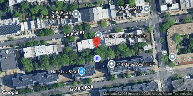 Aerial map of 582 QUINCY STREET, Brooklyn