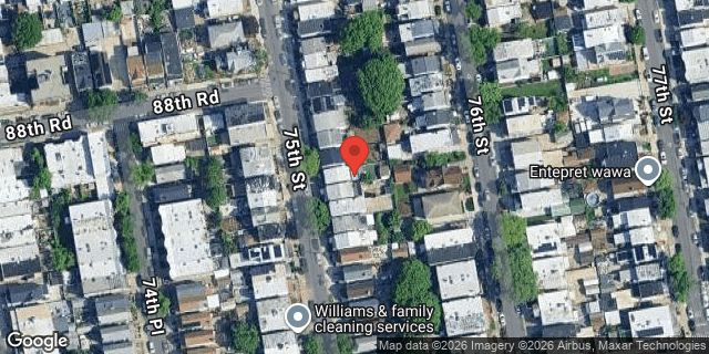 Aerial map of 88-37 75 STREET, Queens