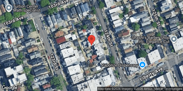Aerial map of 103-26 124 STREET, Queens