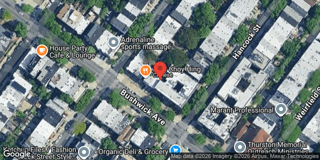 Aerial map of 1205 BUSHWICK AVENUE, Brooklyn