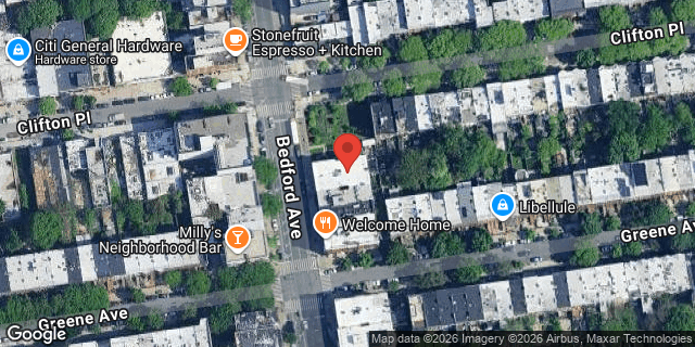 Aerial map of 1039 BEDFORD AVENUE, Brooklyn