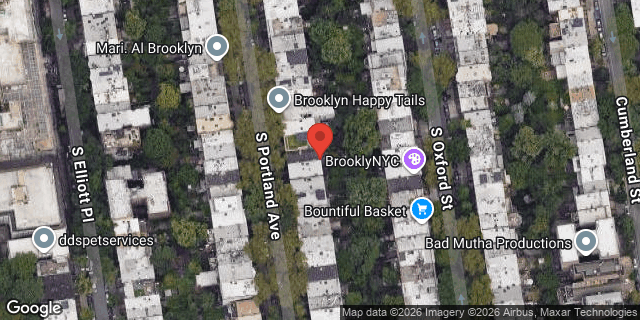 Aerial map of 37 SOUTH PORTLAND AVE, Brooklyn