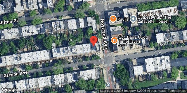Aerial map of 493 GREENE AVENUE, Brooklyn