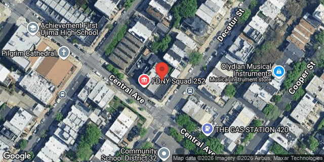 Aerial map of 619 CENTRAL AVENUE, Brooklyn