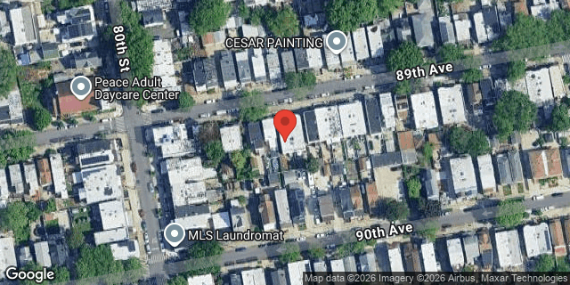 Aerial map of 80-24 89 AVENUE, Queens