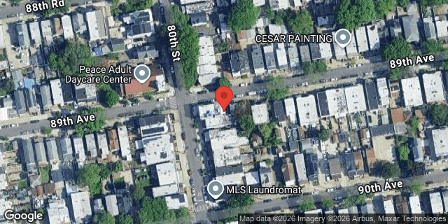 Aerial map of 89-01 80 STREET, Queens