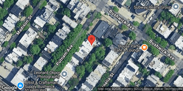 Aerial map of 1124 PUTNAM AVENUE, Brooklyn