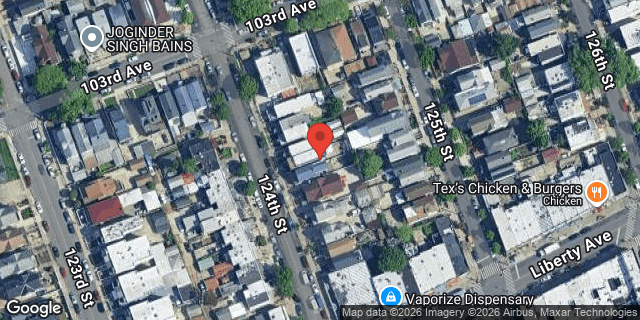 Aerial map of 103-19 124 STREET, Queens