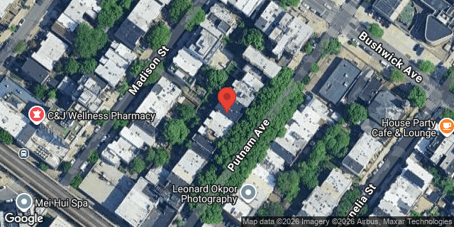 Aerial map of 1113 PUTNAM AVENUE, Brooklyn