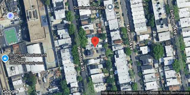 Aerial map of 51 HEMLOCK STREET, Brooklyn