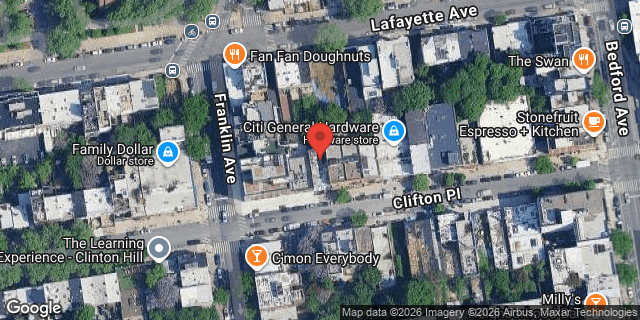 Aerial map of 183 CLIFTON PLACE, Brooklyn