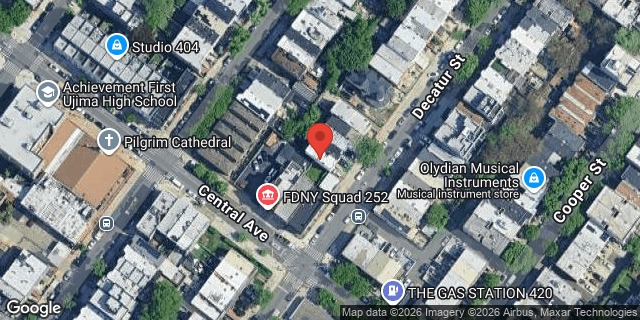 Aerial map of 1181 DECATUR STREET, Brooklyn