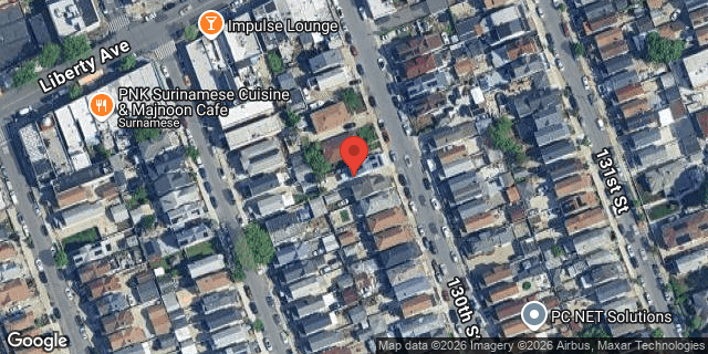 Aerial map of 105-08 130 STREET, Queens