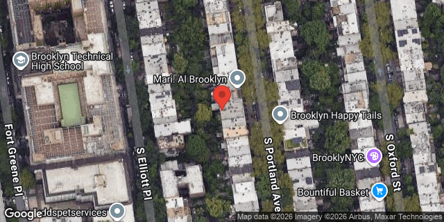 Aerial map of 28 SOUTH PORTLAND AVE, Brooklyn