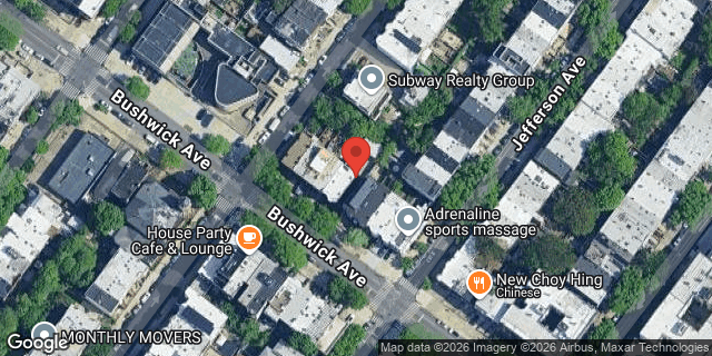 Aerial map of 1181 BUSHWICK AVENUE, Brooklyn