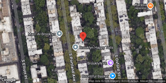 Aerial map of 27 SOUTH PORTLAND AVE, Brooklyn