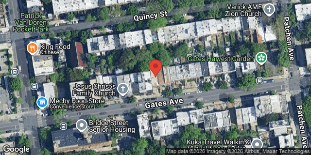 Aerial map of 923A GATES AVENUE, Brooklyn
