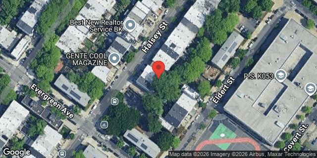 Aerial map of 1106 HALSEY STREET, Brooklyn